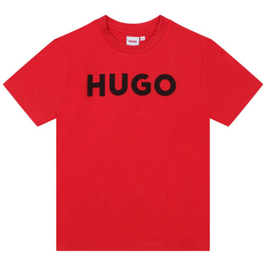 Playera HUGO roja para niños y adolescentes